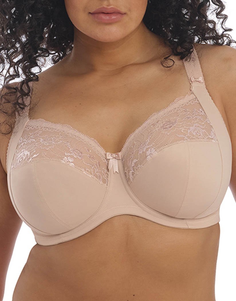 Elomi Beige Underwire Banded Bra, Plus Size 36E