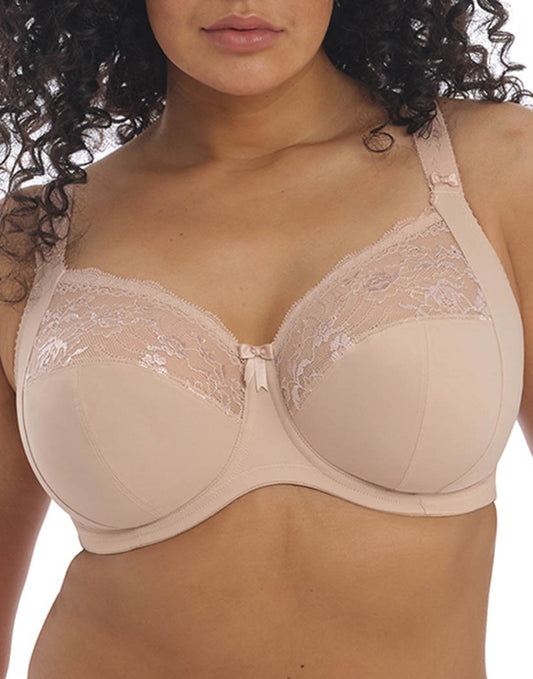 Elomi Beige Underwire Banded Bra, Plus Size 36DDD - Sahara