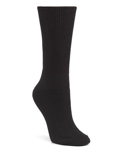 McGregor Non-Binding Cotton Crew Socks in Black
