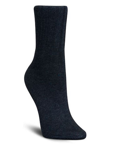 Classic Cotton-Blend Crew Socks in Denim