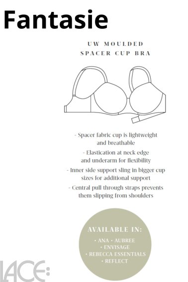 Fantasie by Elomi, Ana Spacer Molded Bra Underwired Size 36I  - Nude