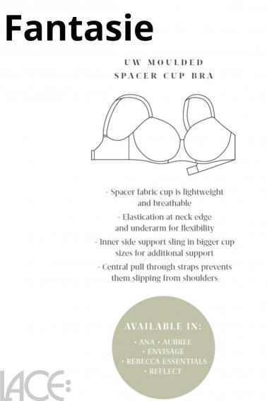 Fantasie by Elomi, Ana Spacer Molded Bra Underwired Size 36DD - Nude