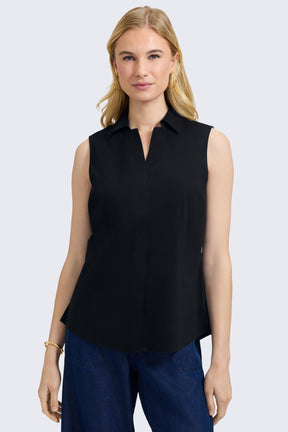 Foxcroft Taylor Sleeveless Non-Iron Shirt Size 8