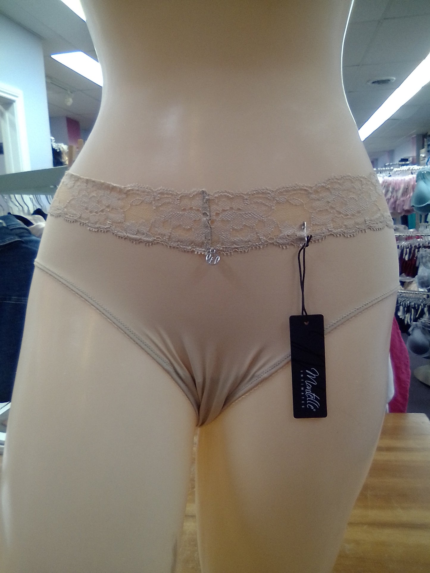 Montelle Intimates Lace Trim Brief Panties