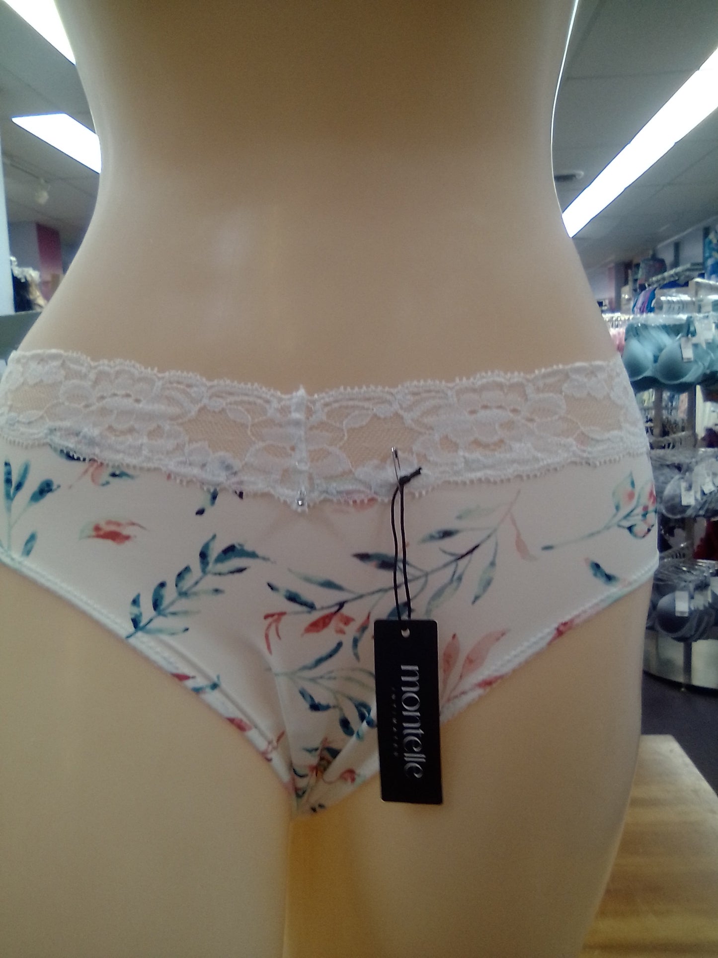 Montelle Intimates Lace Trim Brief Panties