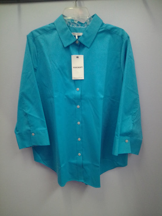 Foxcroft Turquoise Dress Shirt