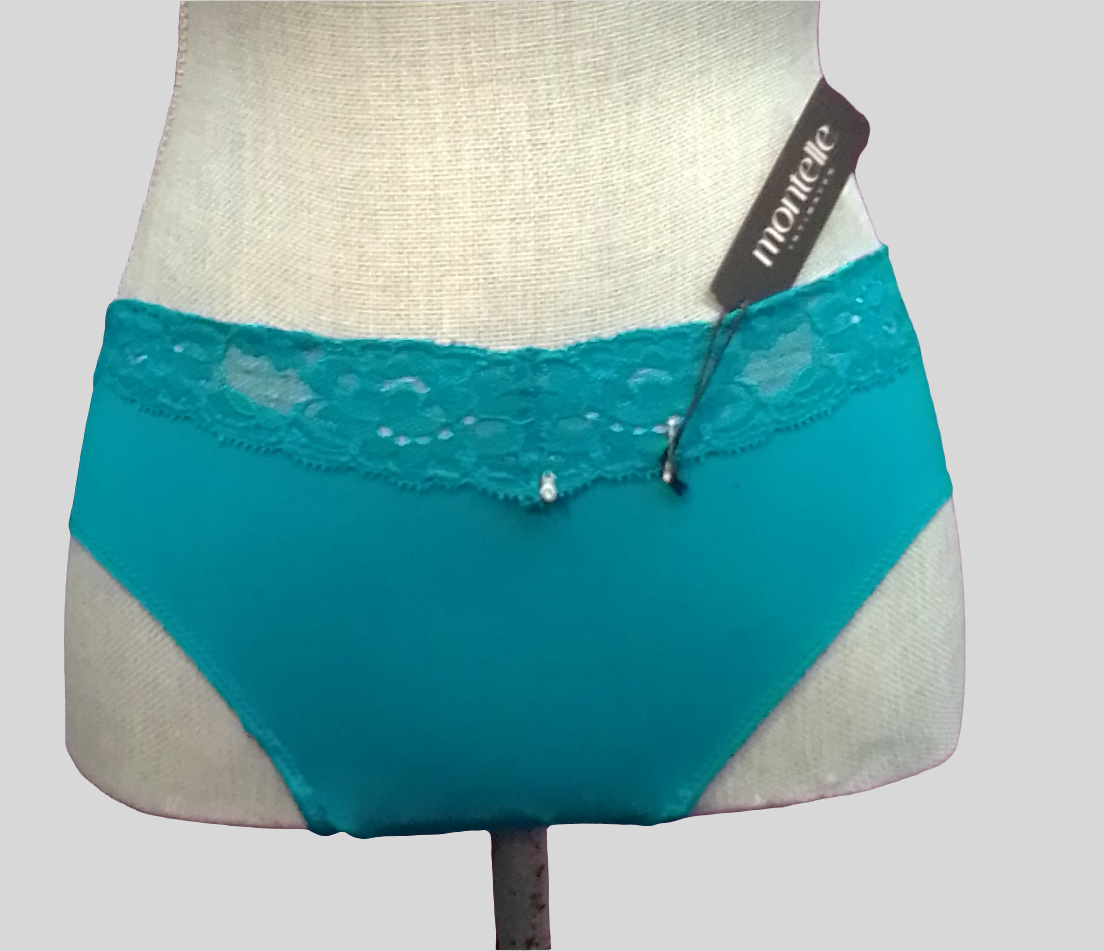 Montelle Intimates Lace Trim Brief Panties