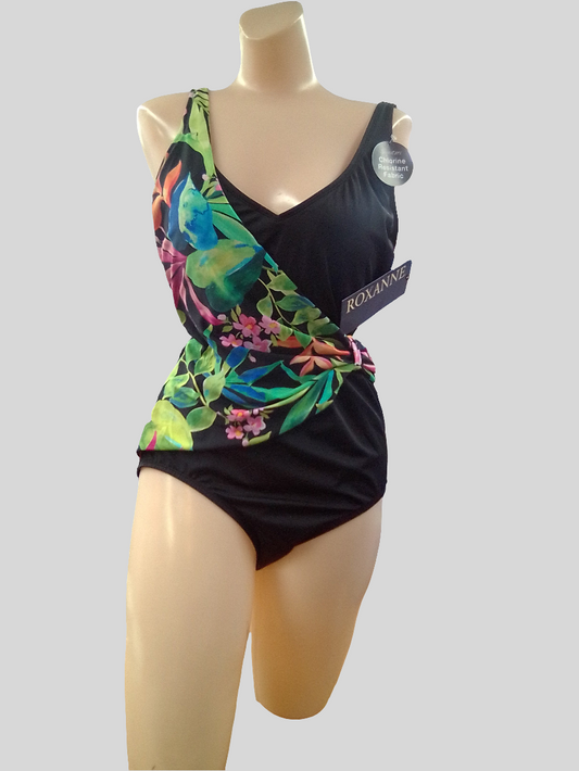 Roxanne Draped Sash One-Piece