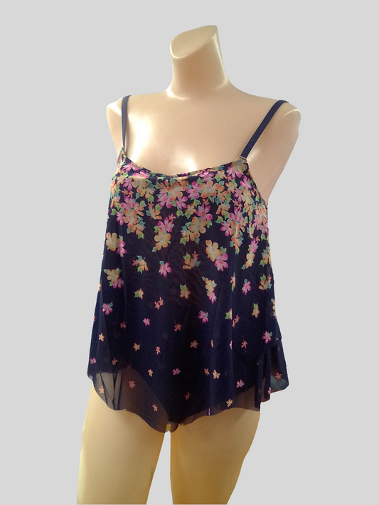 Beach House Miranda Mesh Underwire Tankini Top - Floral Rain