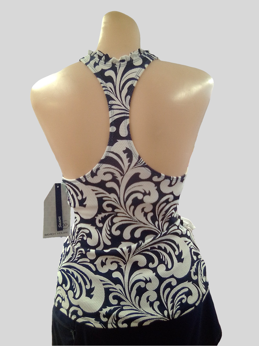 Beach House Ruffle Trim Tankini Top