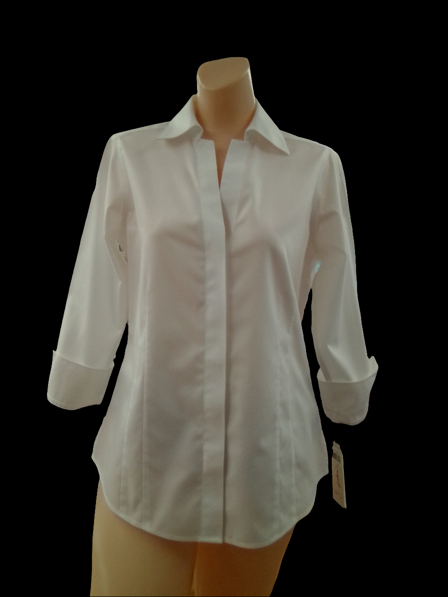 Foxcroft Non-Iron 3/4 Sleeve Fitted Shirt
