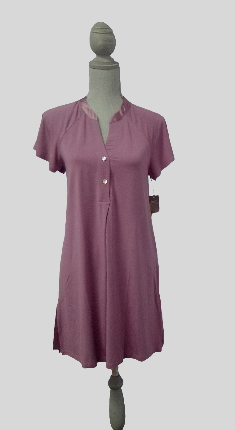 Fleur't Fluttered Sleeve Nightshirt - Berry Glaze