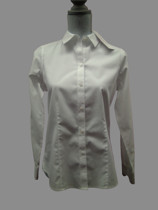 Foxcroft, Dianna No Iron Pinpoint Long Sleeve Shirt