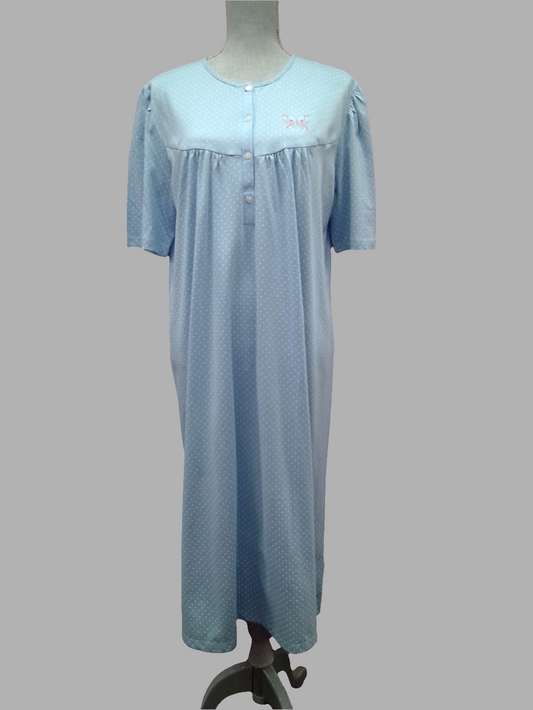 Ringella Blue Polka Dot Nightgown