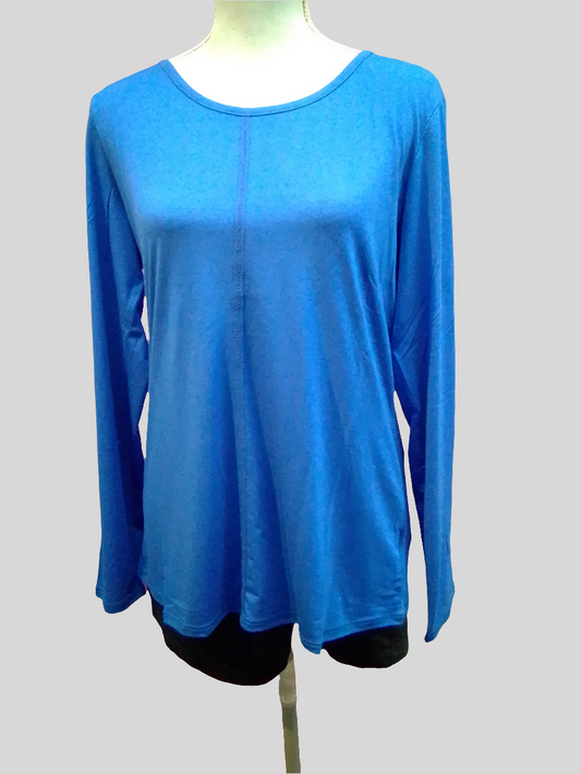 Cool Girl Long Sleeve Top in Blue