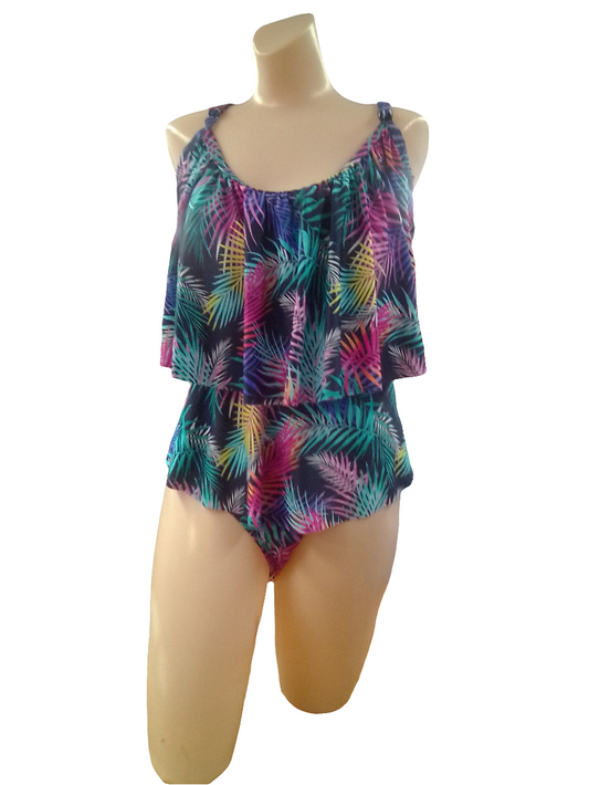 Karmilla double tier ruffle one-piece swim suit