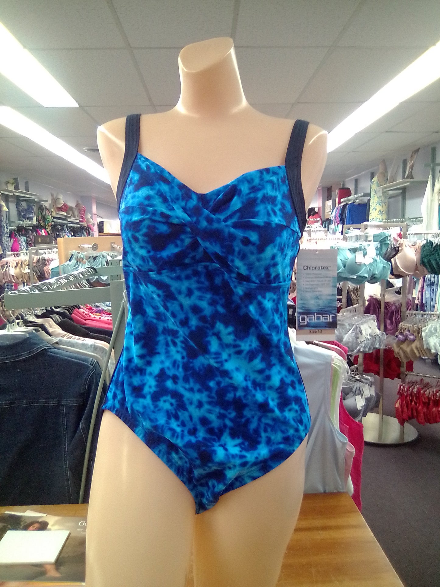 Gabar Blue Tie-Dye Swimsuit