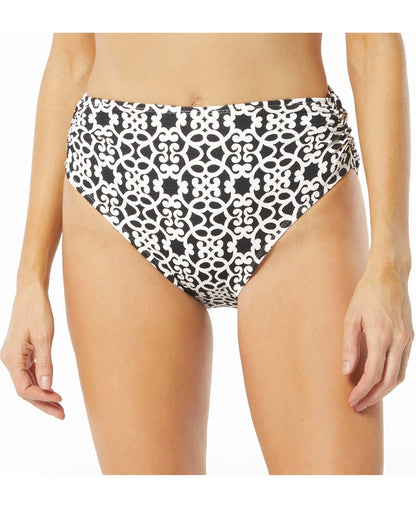 Beach House Black High Waist Textured Swim Bottom