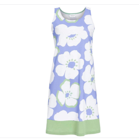 Bright blue floral cotton nightgown by Ringella - Blue - Size - 42
