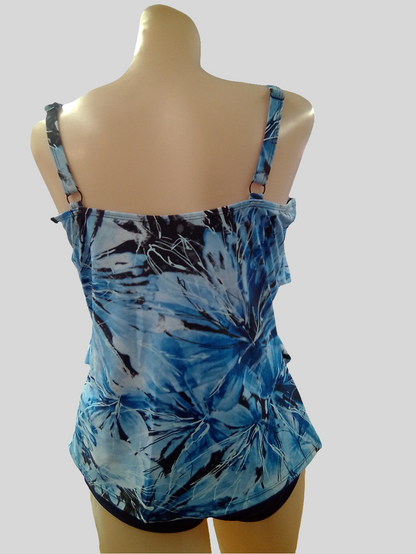 Karmilla Three Layer Tankini with Underwire - Blue Lagoon