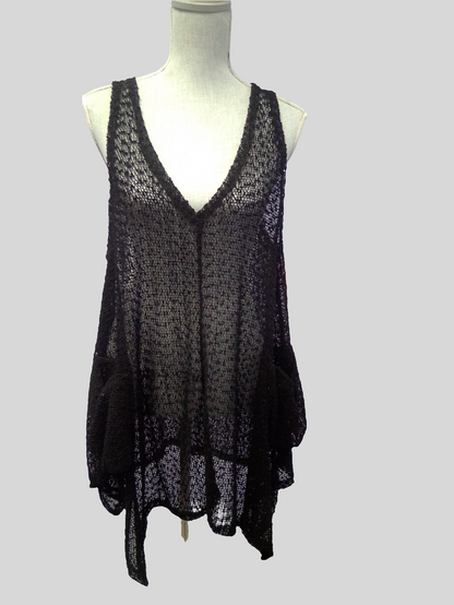 Rapz Mesh Pocket Cover Up, Black Sparkle