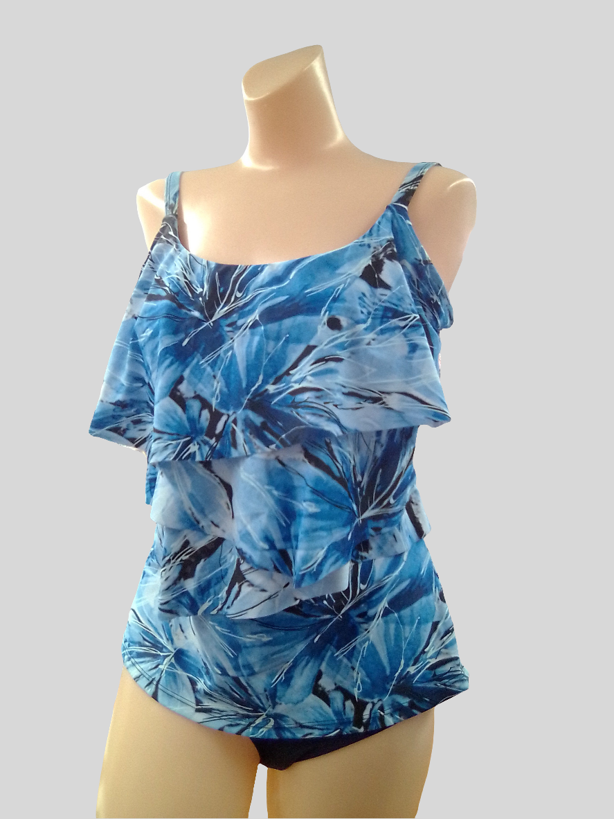 Karmilla Three Layer Tankini with Underwire - Blue Lagoon
